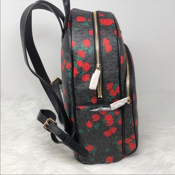 NWT Michael Kors MD Abbey Backpack red/black - Picture 5 of 6